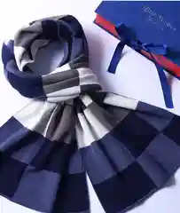Синий шарф мужской