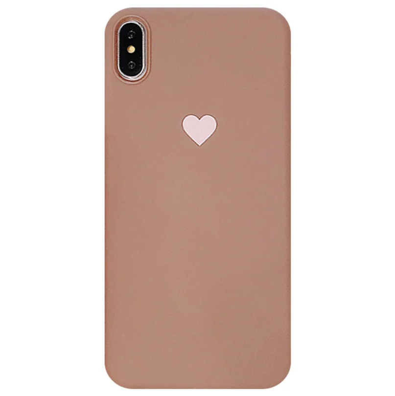 Мятный матовый чехол с сердцем на Apple iphone 11, 11Pro, 11ProMax, XS, XSMax, XR, X, 7/8Plus,7/8