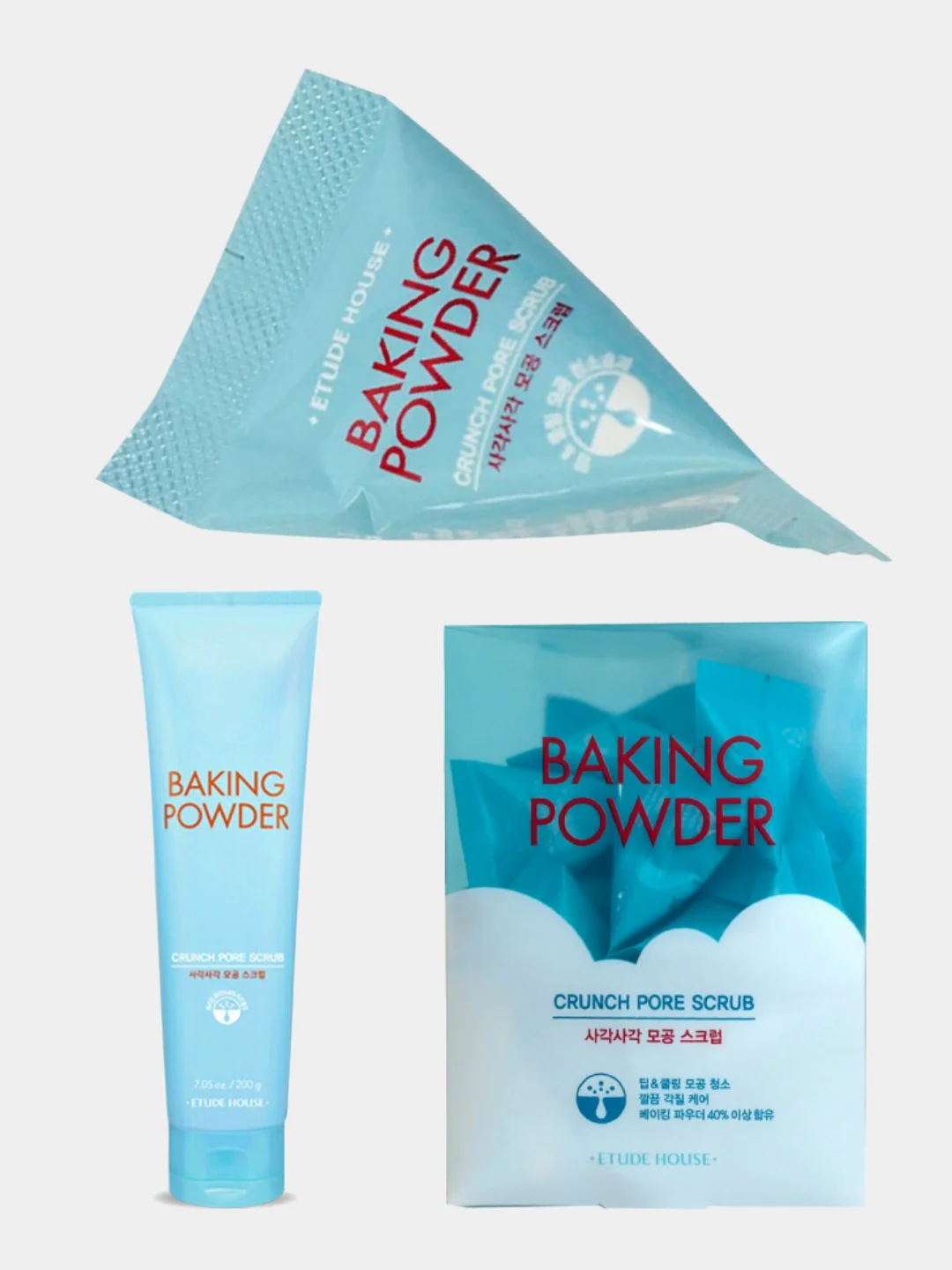 Ледяной скраб содой и мятой Etude house Baking Powder Crunch Pore Scrub