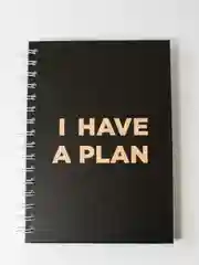 Планер-блокнот недатированный Agifta "I have a plan", А5, черный