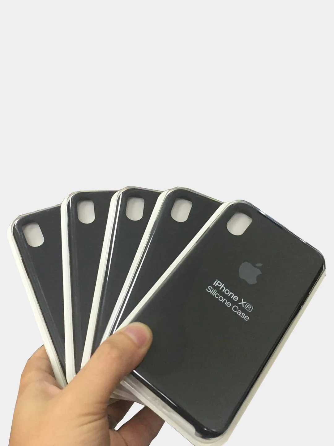 Черный чехол силиконовый Silicone Case для iPhone XR