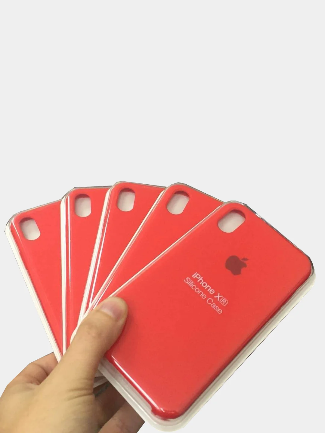 Красный чехол силиконовый Silicone Case для iPhone XR