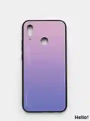 Серебряный градиентный чехол из закалённого стекла для Huawei P20