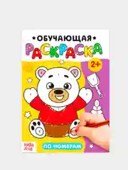 Раскраска обучающая с заданиями 2+ (лабиринты, по точкам, цвета, по номерам)