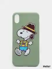 Серый меланж чехол для Apple iPhone XS Max Snoopy