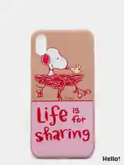 Серебряный чехол для Apple iPhone XS Max Snoopy