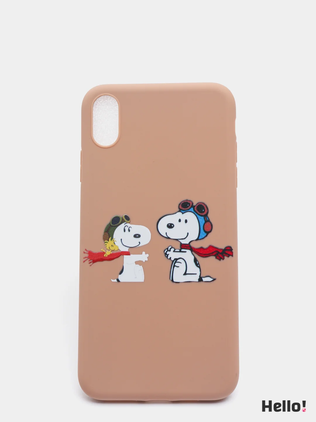 Коричневый чехол для Apple iPhone XS Max Snoopy