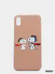 Коричневый чехол для Apple iPhone XS Max Snoopy