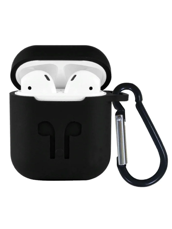 Белый силиконовая накладка на EarPods с карабином