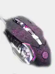 Угольный мышь игровая с подсветкой компьютерная, проводная