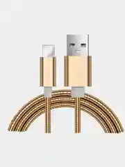 Серебряный кабель usb полностью в металле