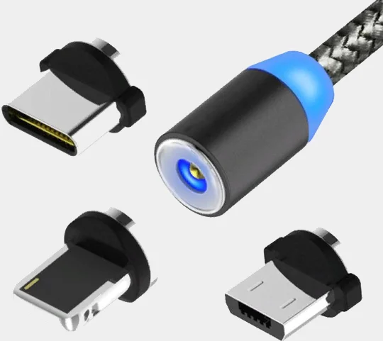 Магнитный кабель или коннектор (micro-USB/Type-C)