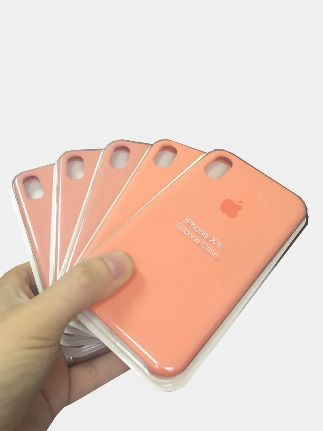 Оранжевый чехол силиконовый Silicone Case для iPhone XR