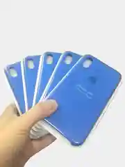 Синий чехол силиконовый Silicone Case для iPhone XR