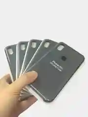 Угольный чехол силиконовый Silicone Case для iPhone XR