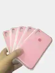 Розовый чехол силиконовый Silicone Case для iPhone XR