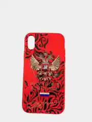 Красный чехлы "Герб" на Iphone, Samsung, Xiaomi, Honor, HYAWEI
