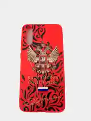 Красный чехлы "Герб" на Iphone, Samsung, Xiaomi, Honor, HYAWEI