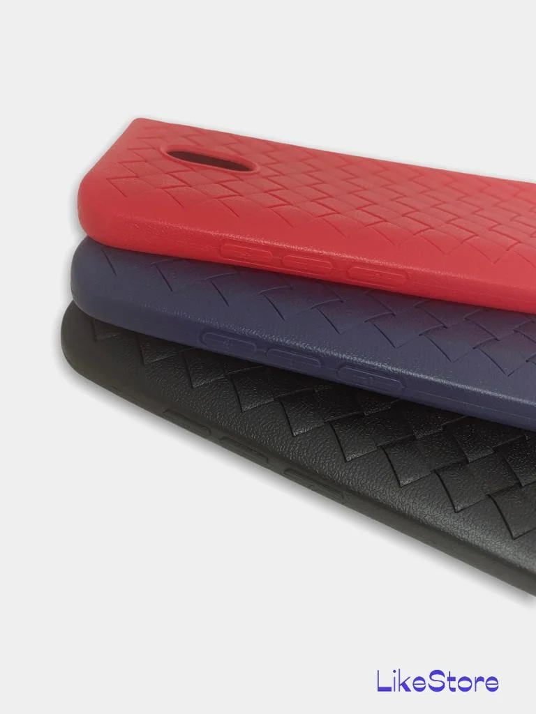 Красный чехол накладка на Xiaomi Redmi 8A, плетеный