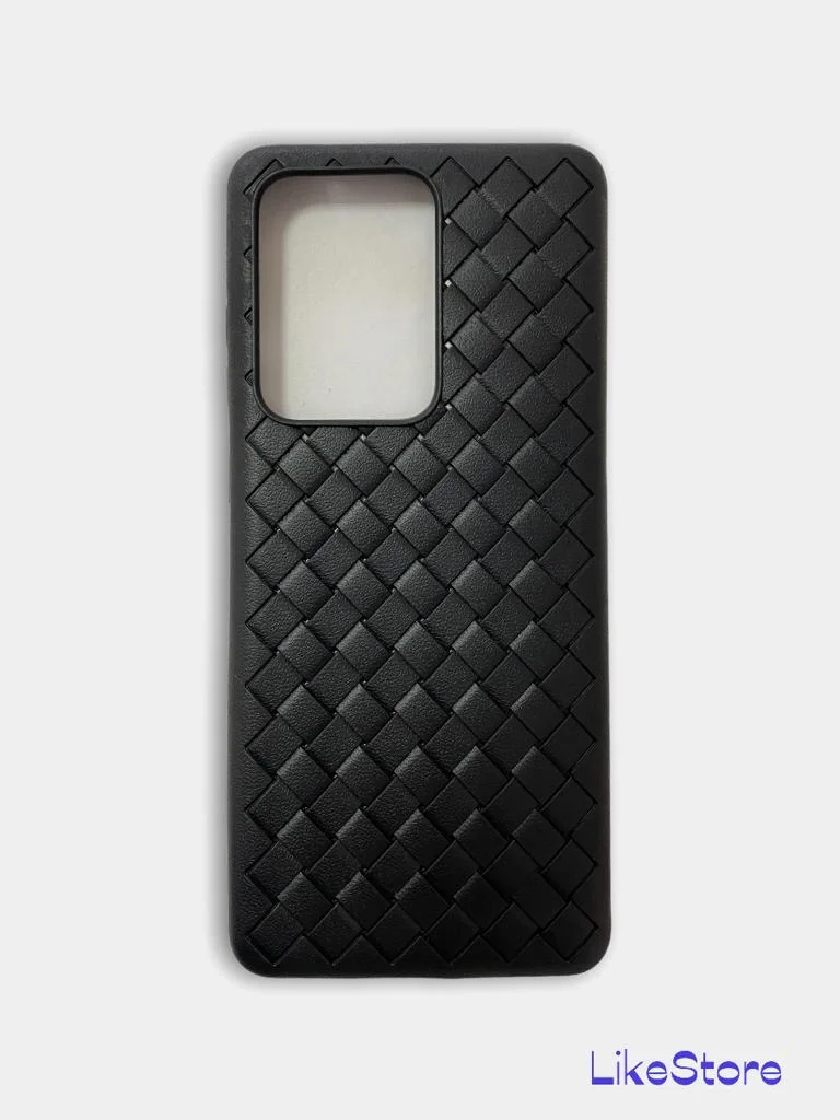 Черный чехол для Samsung S20 Ultra, плетеный