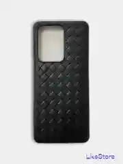 Черный чехол для Samsung S20 Ultra, плетеный