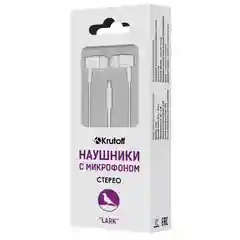 Krutoff / Наушники с микрофоном Lark, белый