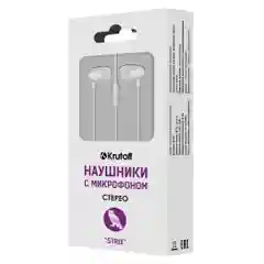 Krutoff / Наушники с микрофоном Strix, белый