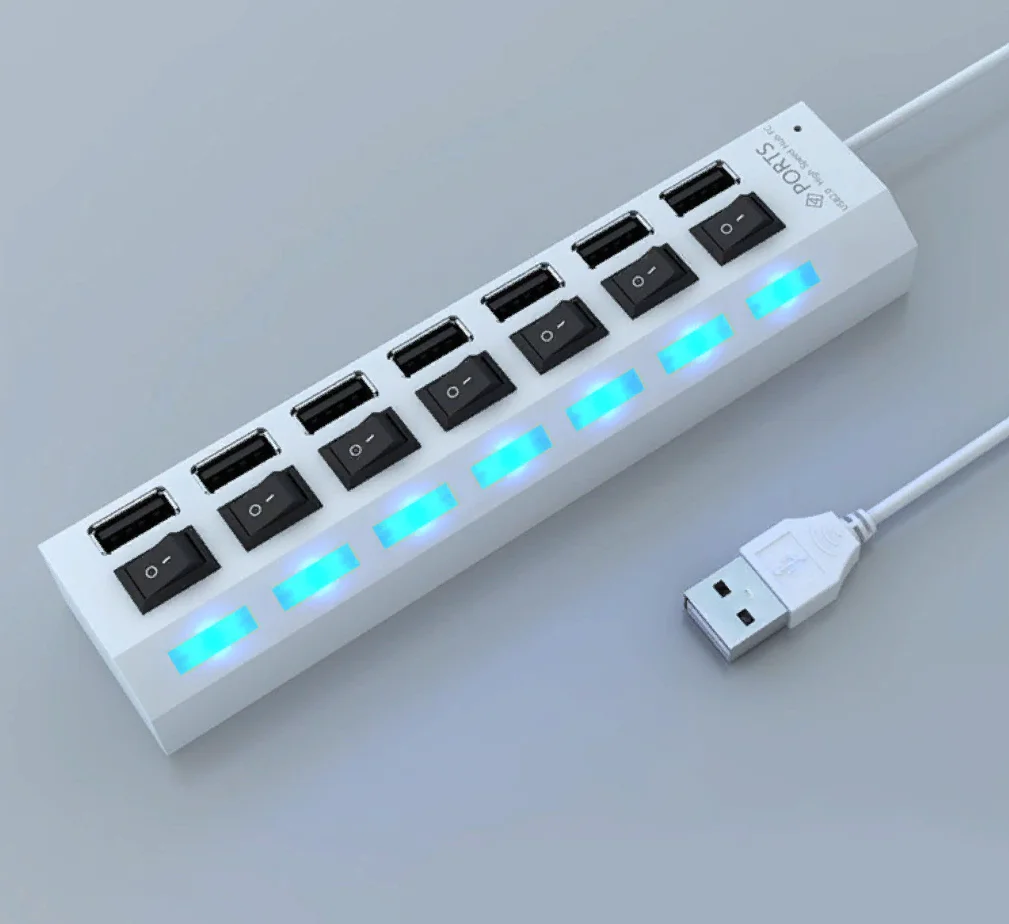 USB 2.0 Хаб, разветвитель-концентратор, 7 портов
