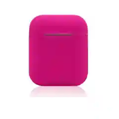 Фуксия силиконовый чехол для наушников AirPods Аирподс 1 / 2 розовый, черный, синий