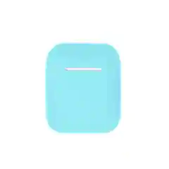 Голубой силиконовый чехол для наушников AirPods Аирподс 1 / 2 розовый, черный, синий