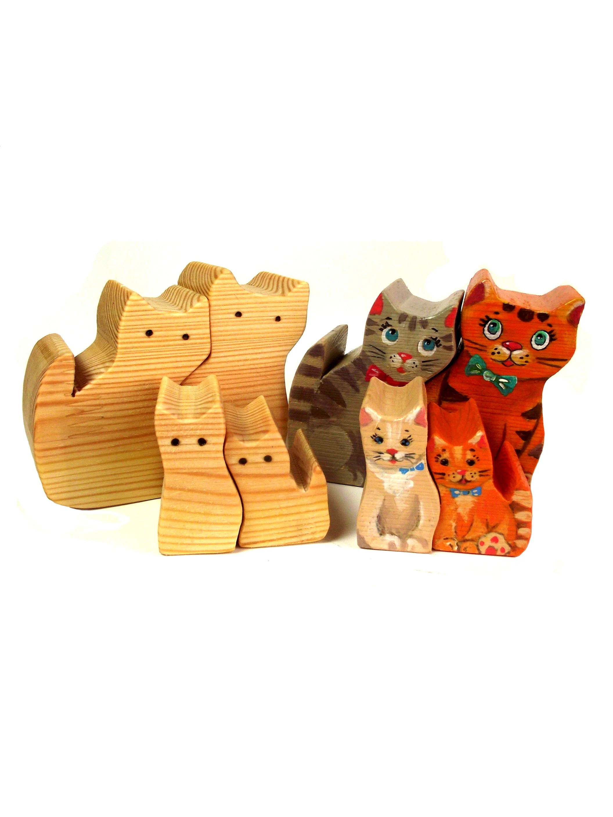 Игрушка деревянная "Котики"