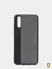 Серый чехол Huawei P20, Хуавей П20, силиконовый, под ткань