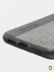 Серый чехол Huawei P20, Хуавей П20, силиконовый, под ткань