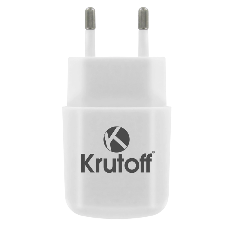 Сетевое зарядное устройство Krutoff CH-02, 1xUSB, 2.1A, белый