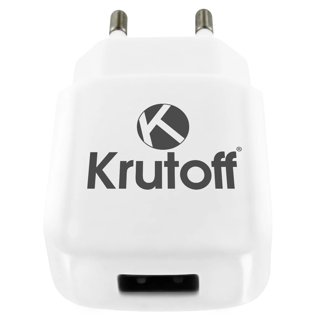 Сетевое зарядное устройство Krutoff CH-02, 1xUSB, 2.1A, белый