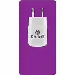 Сетевое зарядное устройство Krutoff CH-02, 1xUSB, 2.1A, белый