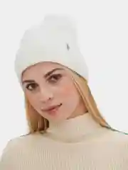 Белый шапка в рубчик