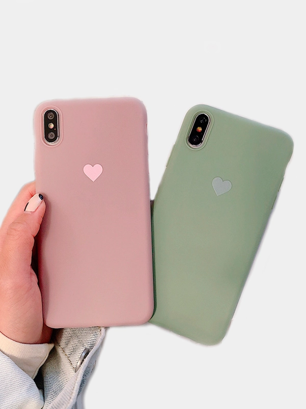 Матовый чехол с сердцем на Apple iphone 11, 11Pro, 11ProMax, XS, XSMax, XR, X, 7/8Plus,7/8