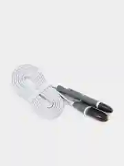 Белый usb кабель 2 в 1: Apple lightning / micro usb