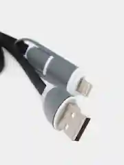Белый usb кабель 2 в 1: Apple lightning / micro usb