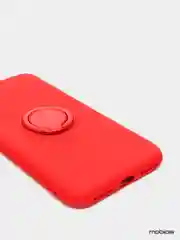 Красный чехол силиконовый с кольцом на iPhone X / XS  mobios