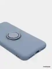 Синий меланж чехол силиконовый с кольцом на iPhone X / XS  mobios