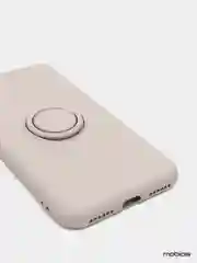 Бежевый меланж чехол силиконовый с кольцом на iPhone X / XS  mobios