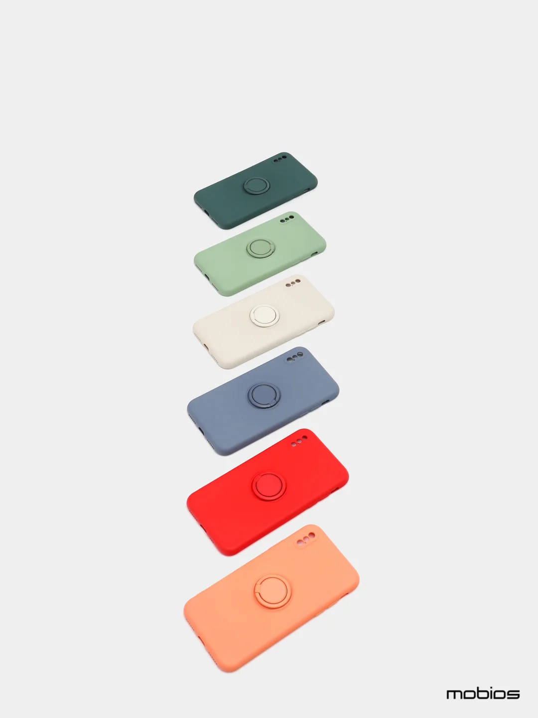 Чехол силиконовый с кольцом на iPhone X / XS  mobios