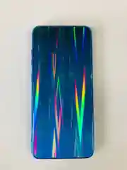 Синий переливающийся чехол для Samsung A30, с защитой камеры и кнопок бронь защита экрана
