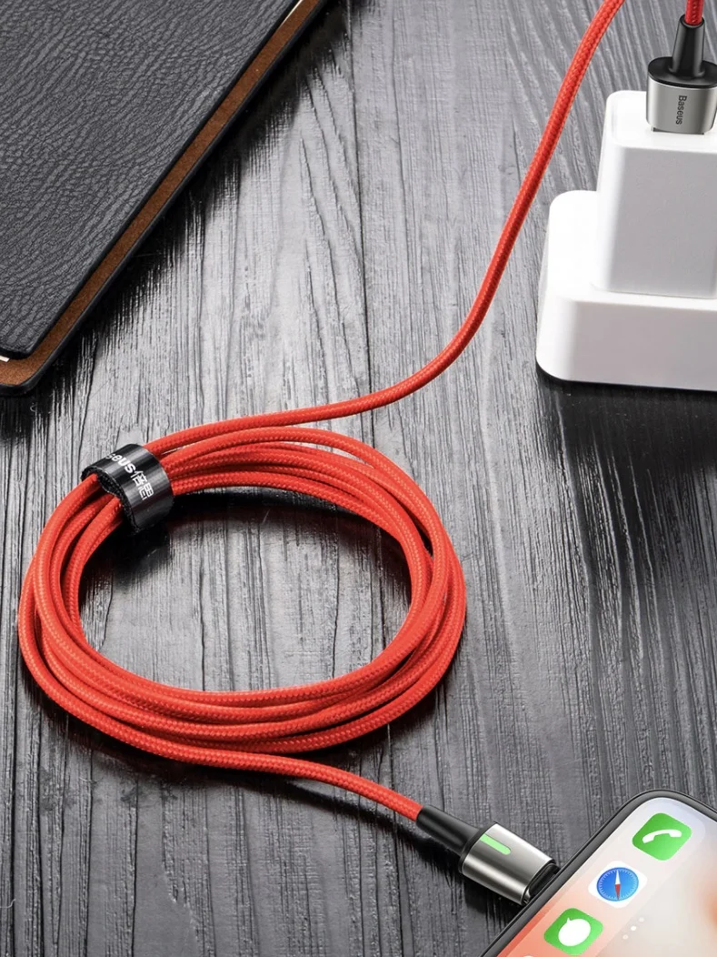 Лавандовый кабель магнитный быстрой зарядки Baseus Zinc Magnetic Cable