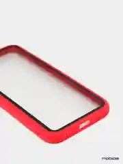 Красный чехол силиконовый на iPhone 6 Plus / 6S Plus с прозрачной задней панелью