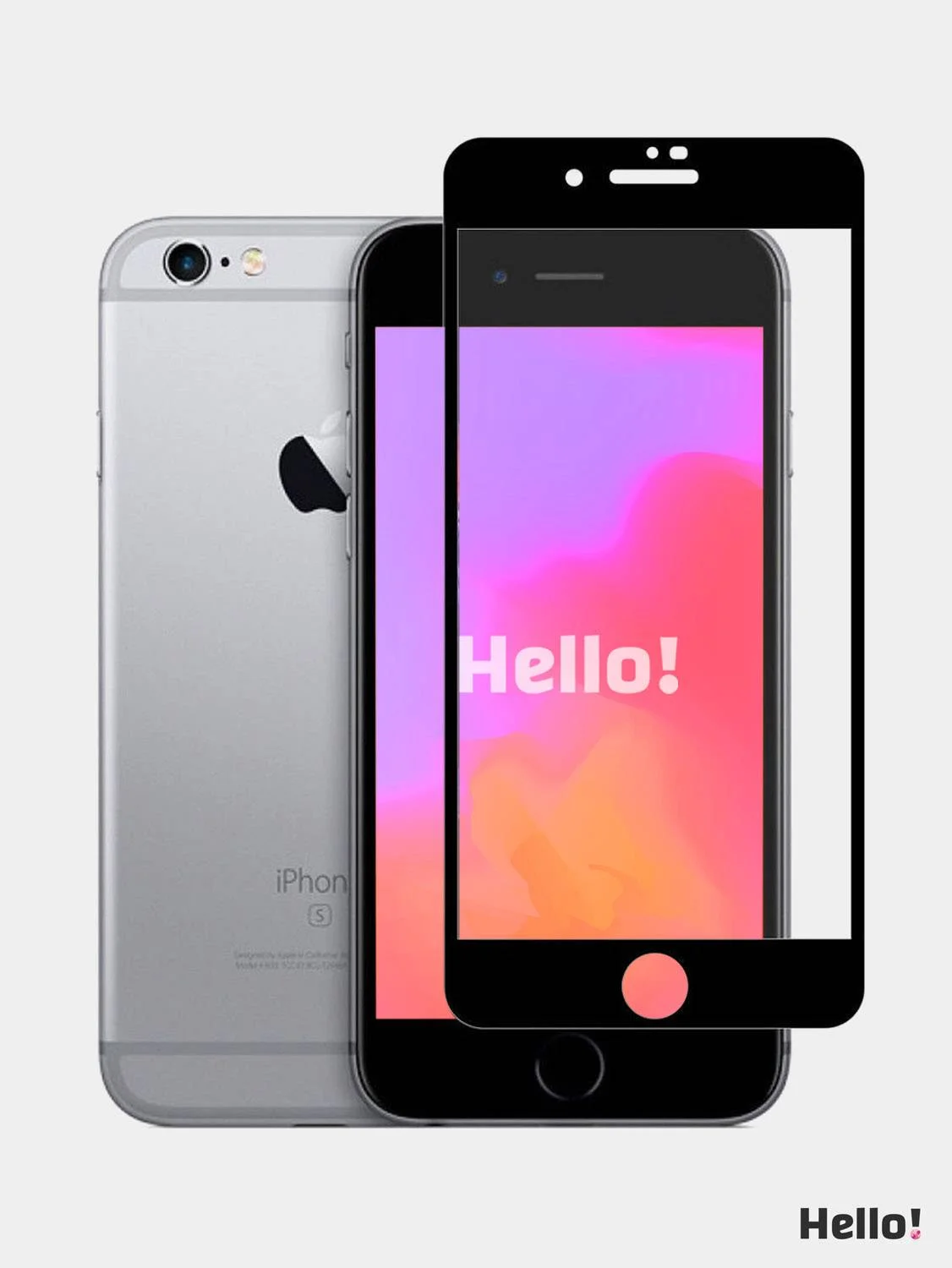 Черный защитное 5D стекло  для Apple iPhone 6 / 6s