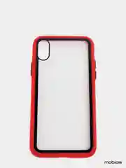 Голубой чехол силиконовый на iPhone XS Max с прозрачной задней панелью, mobios