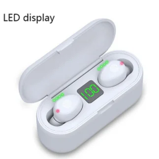 Белый беспроводные наушники TWS F9-8 2000 мАч с функцией Power Bank, bluetooth